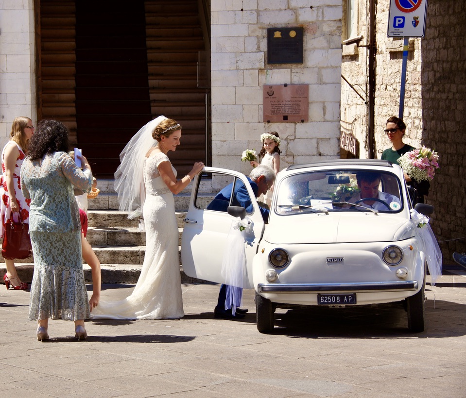 Getting married in Assisi.