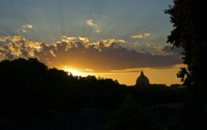 Rome and St Peters at sunset