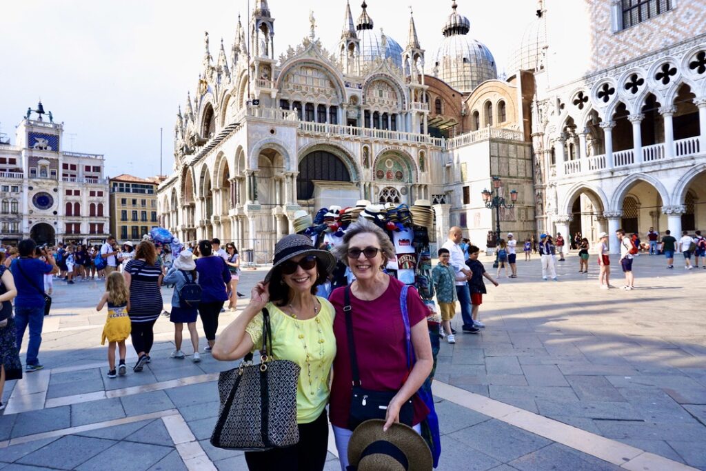 Basilica in the background