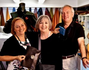 Buying leather goods from a great shop in Venice