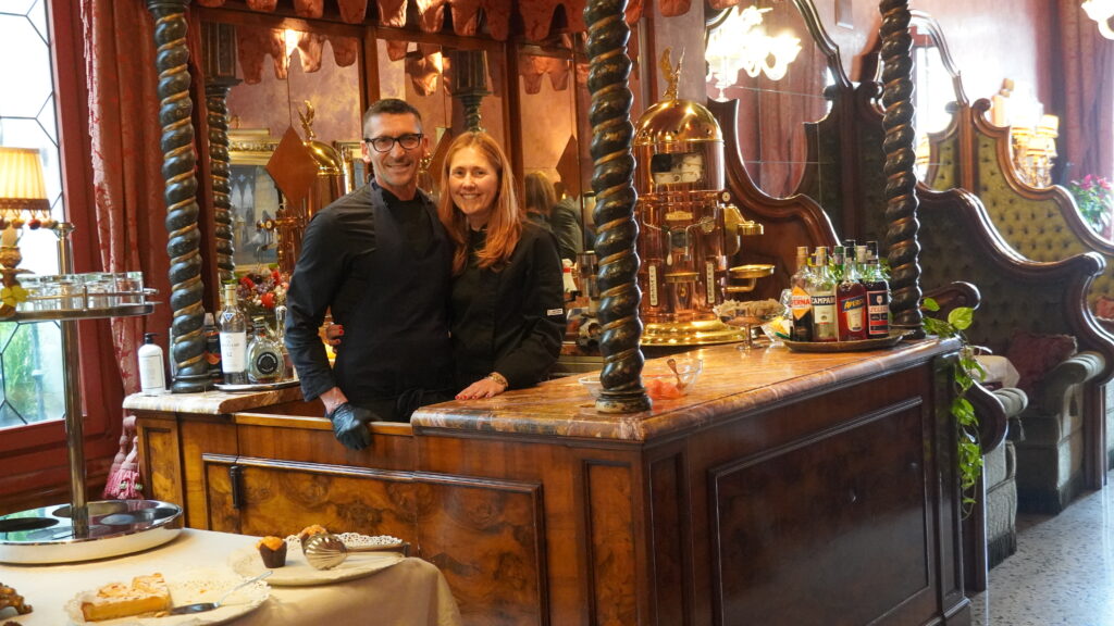 Matteo and Barbara, owners of Al Ponte Antico