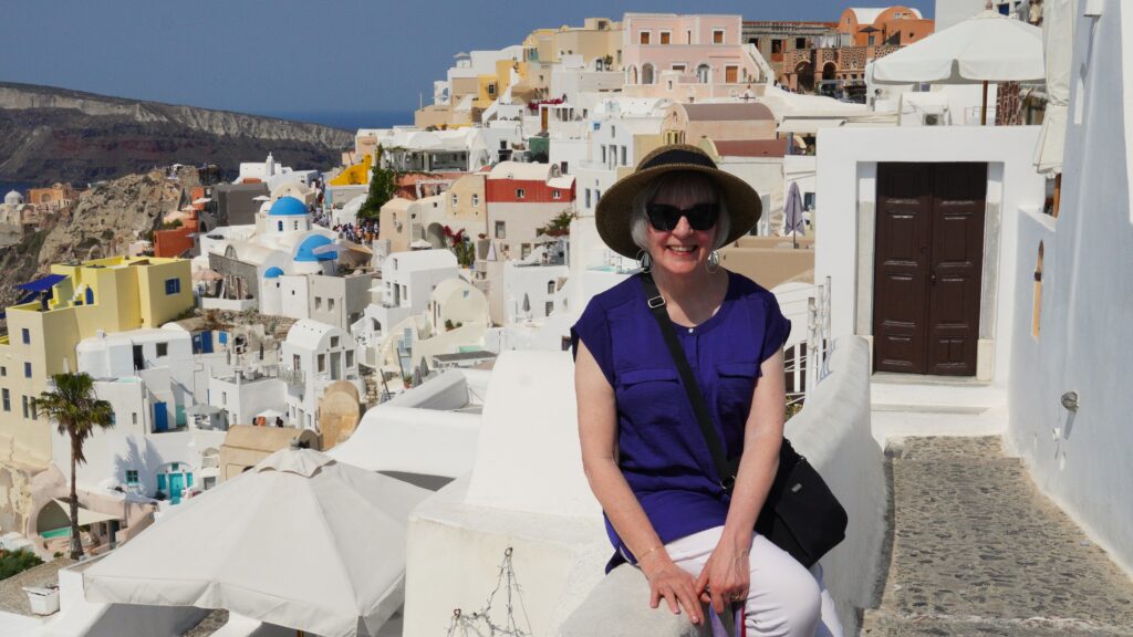 Jane in Santorini