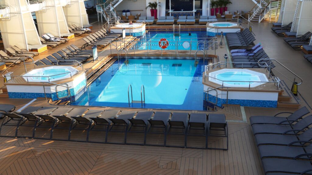 The Pool deck on the Reflection