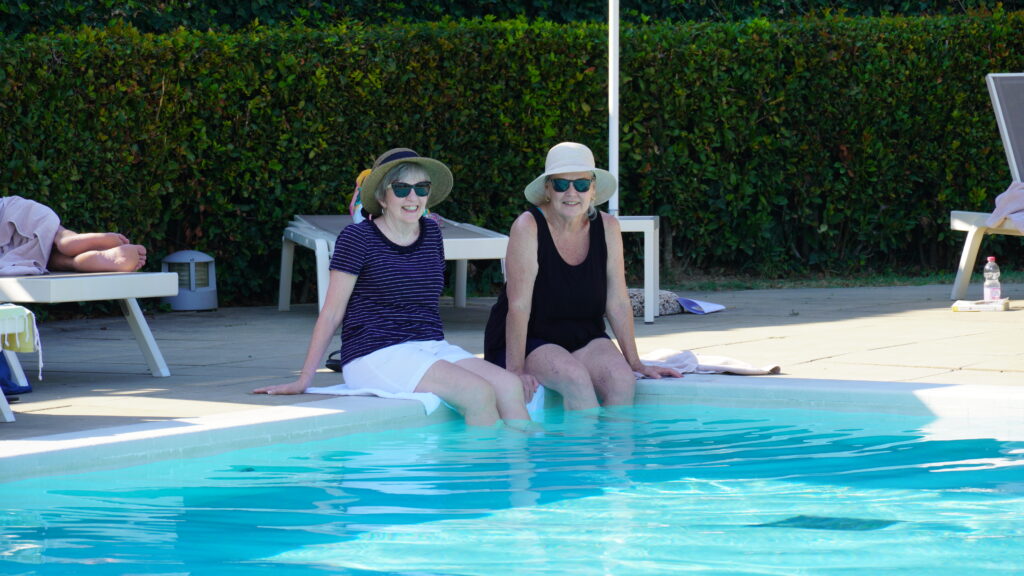 Relaxing at the Borgo pool