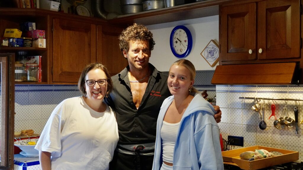 Francesco with Kari and Izzy at La Casa di Adelina