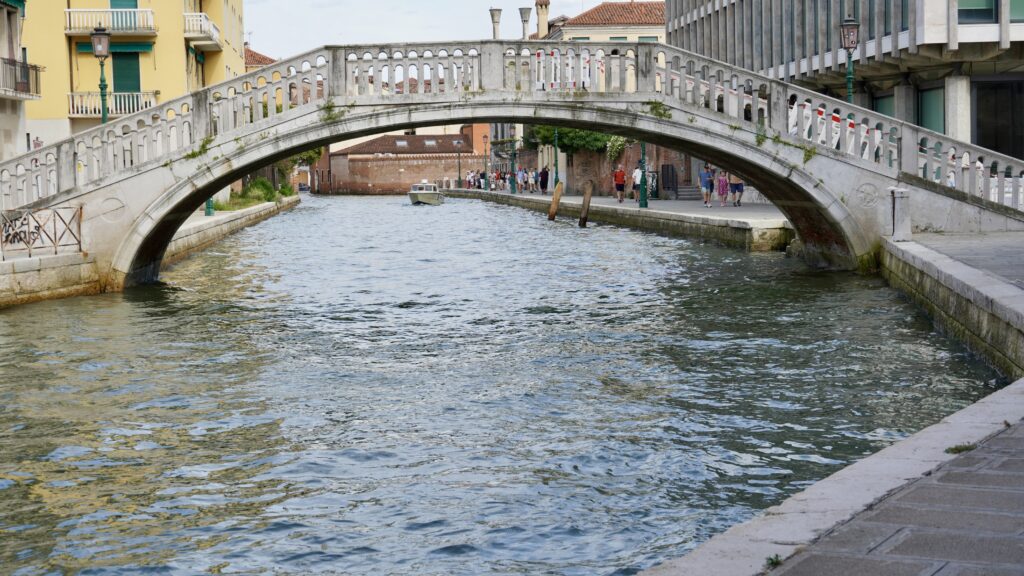 Venice Bridge to Hotel from Train Station